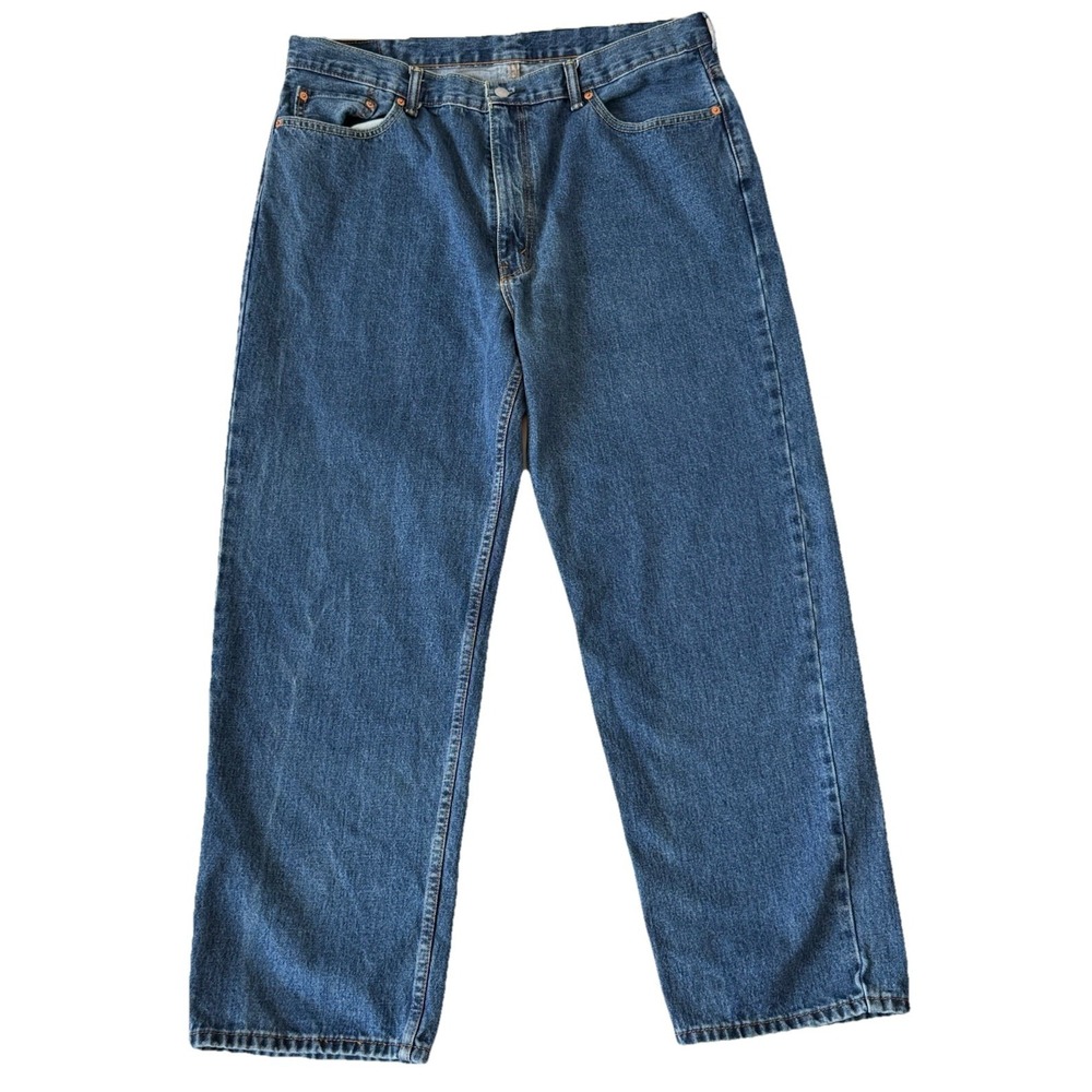 Levi's 550 Relaxed Fit Jeans Mens 42x32 Blue Denim Straight Leg Classic